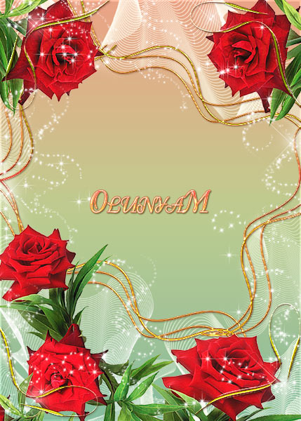 Women's Frame - Rose and gold threads