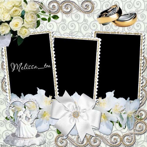 White Wedding Dvd Cover. Frame for Photoshop - White