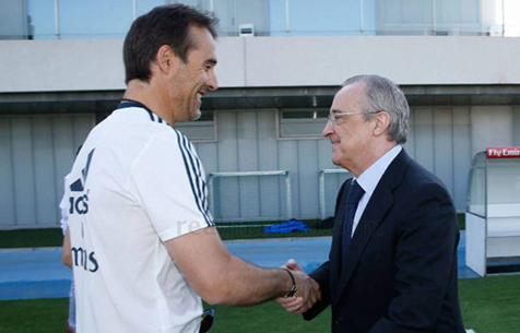 Флорентино Перес посетил тренировку "Мадрида" в Вальдебебас