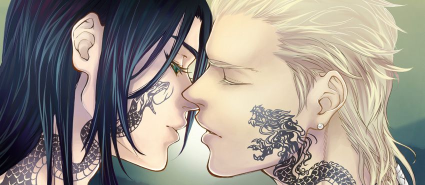 Anime guy with dragon tattoo