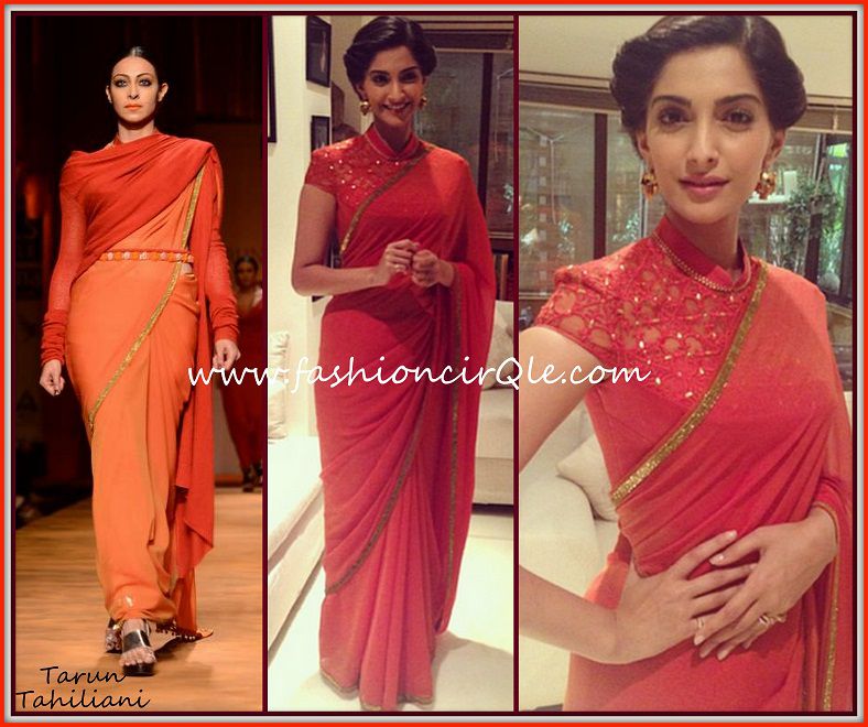 Sonam-Kapoor-Tarun-Tahiliani-rust-orange-saree-bhaag-milkha-bhaag-promotions.jpg