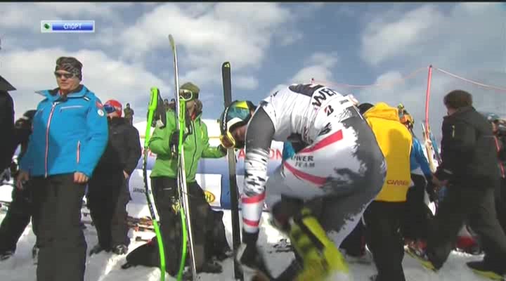 Горнолыжный спорт  Кубок мира  Этап в Италии  Женщины  Скоростной спуск  НТВ+.avi_20140119_110137.61