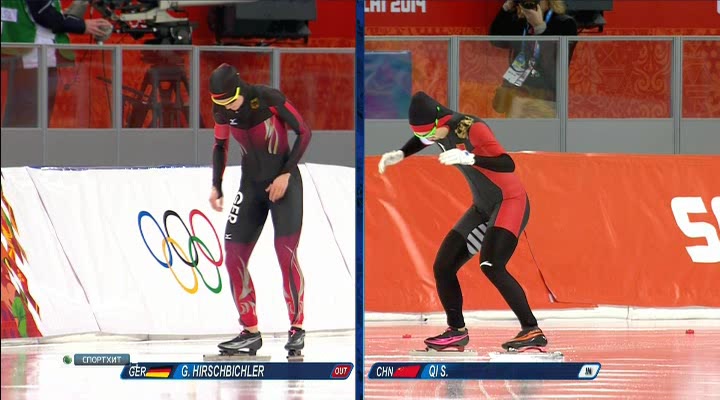 XXII Зимние Олимпийские Игры 2014  Конькобежный спорт  500 метров  Женщины  Забег 2 из 2  НТВ+.avi_2