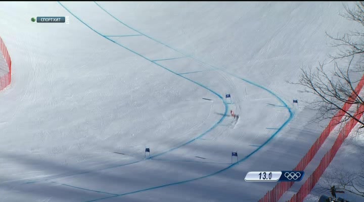 XXII Зимние Олимпийские Игры 2014  Горные лыжи  Женщины  Скоростной спуск  НТВ+.avi_20140218_011458.