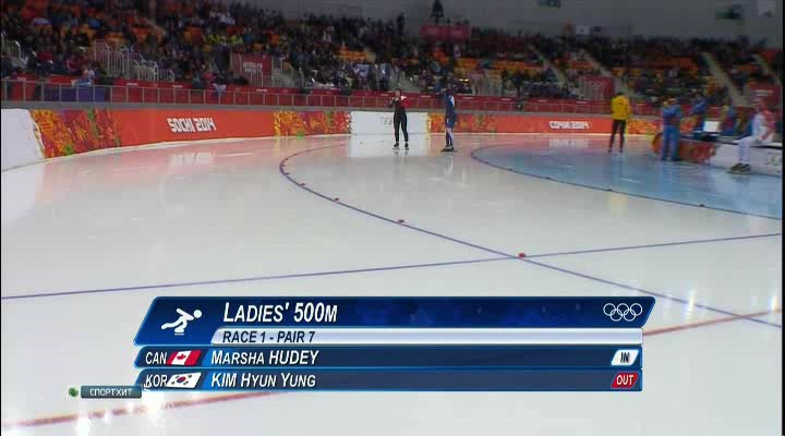 XXII Зимние Олимпийские Игры 2014  Конькобежный спорт  500 метров  Женщины  Забег 2 из 2  НТВ+.avi_2