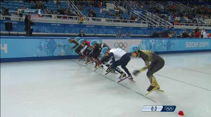 XXII Зимние Олимпийские Игры 2014  Шорт-трек  Мужчины  1500 метров  Забеги  НТВ+.avi_20140217_034237