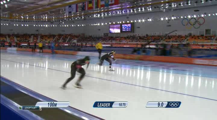 XXII Зимние Олимпийские Игры 2014  Конькобежный спорт  500 метров  Женщины  Забег 2 из 2  НТВ+.avi_2