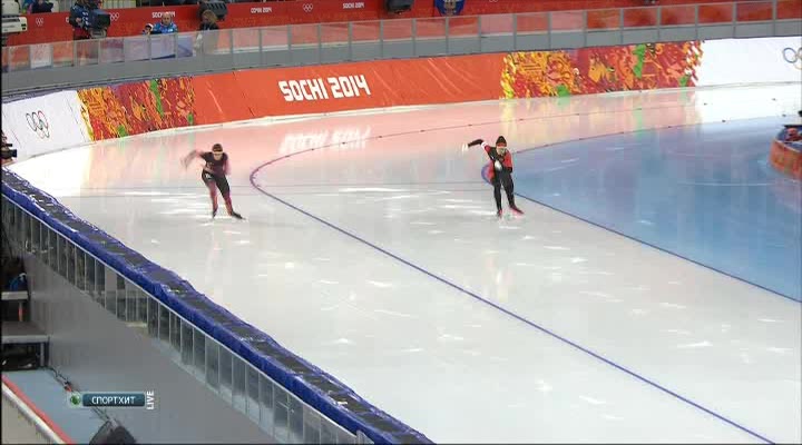 XXII Зимние Олимпийские Игры 2014  Конькобежный спорт  500 метров  Женщины  Забег 2 из 2  НТВ+.avi_2
