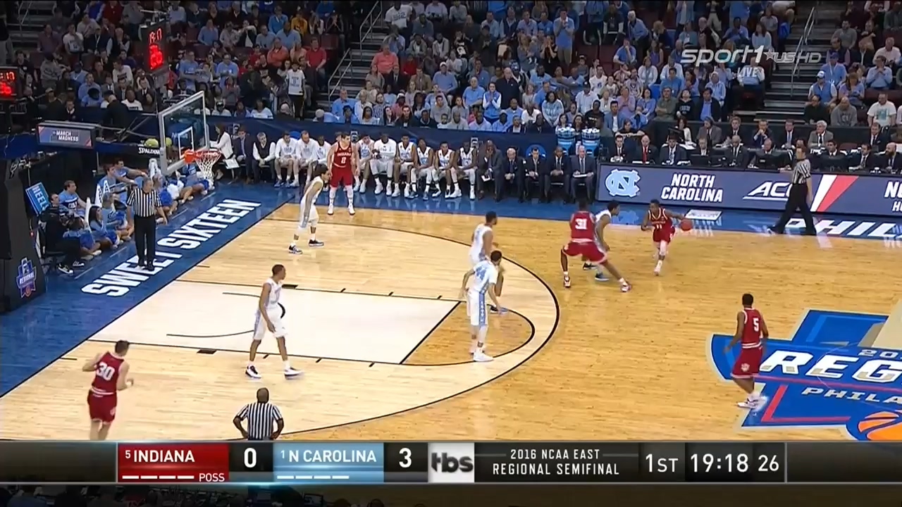 NCAAM 2015-2016  March Madness  Sweet 16®  East  25.03.2016  (5) Indiana vs. (1) North Carolina.mkv_20160328_171915.375.jpg
