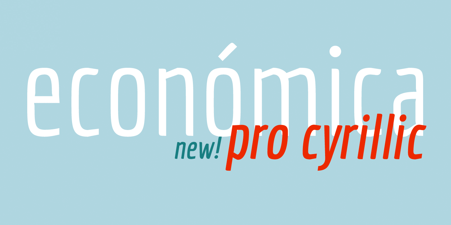 Шрифт Economica Cyrillic PRO