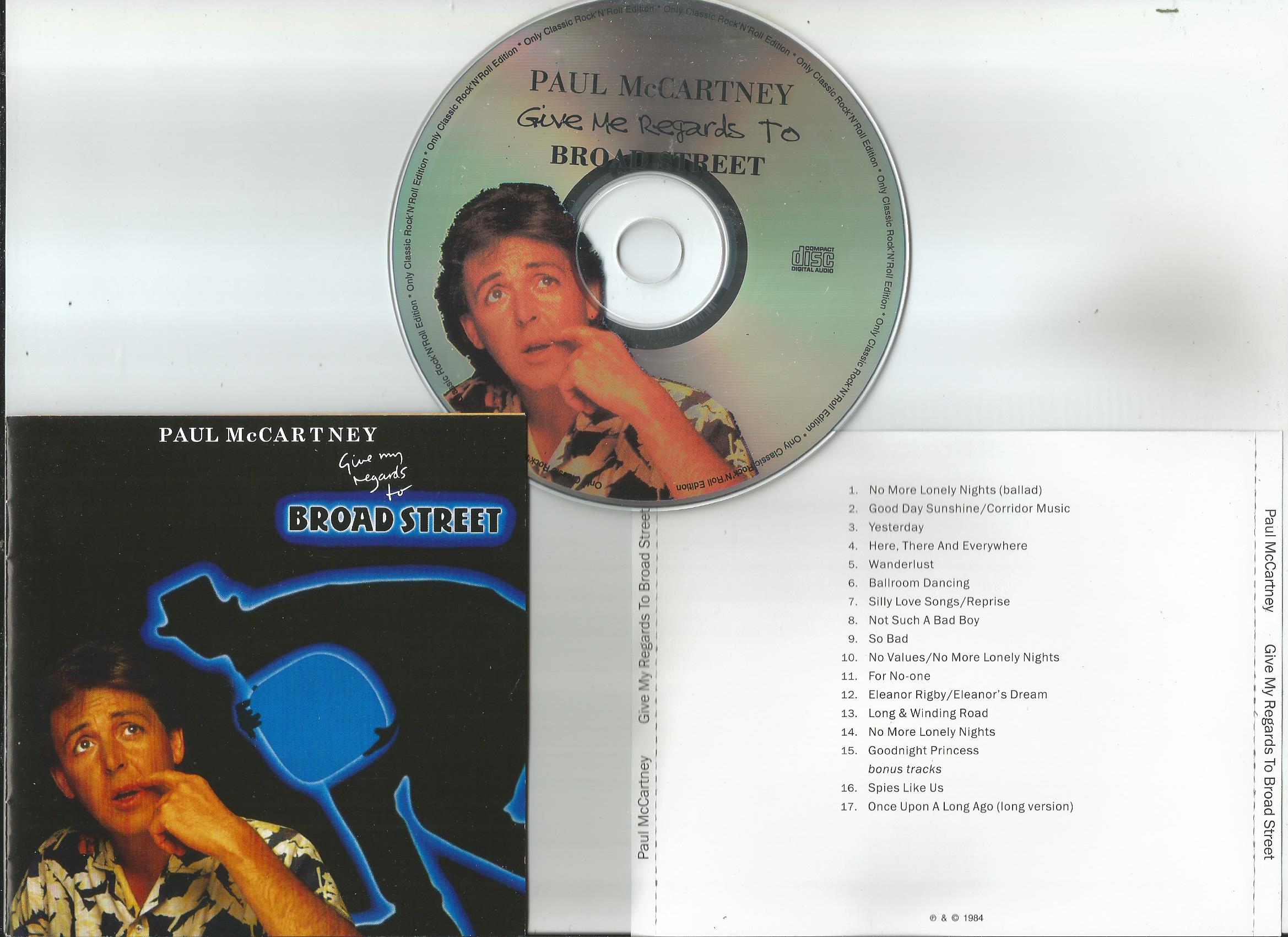 Paul MCCARTNEY give my Regards to broad Street 1984