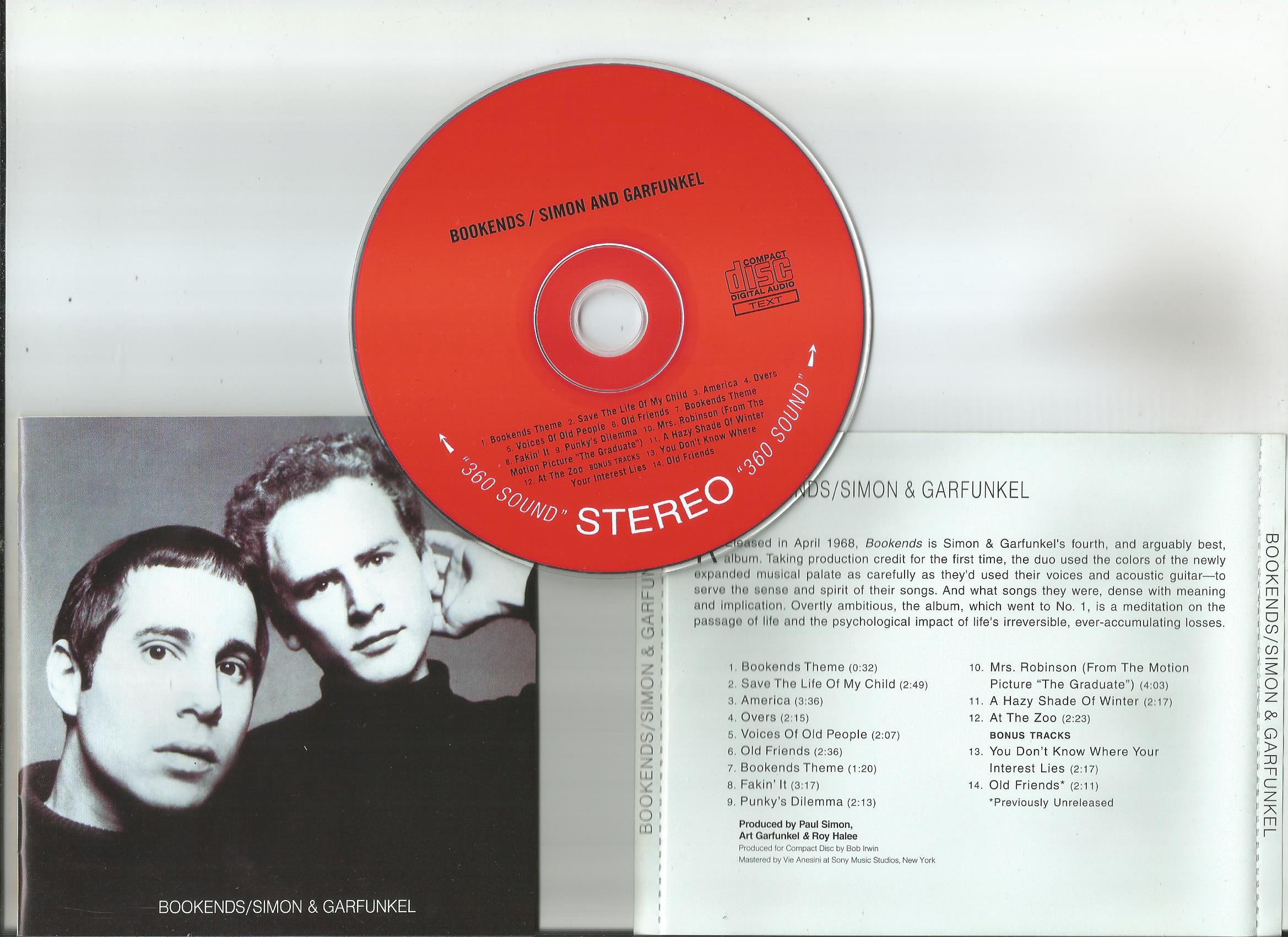 Simon & Garfunkel Bookends (Vinyl Records, LP, CD) on CDandLP