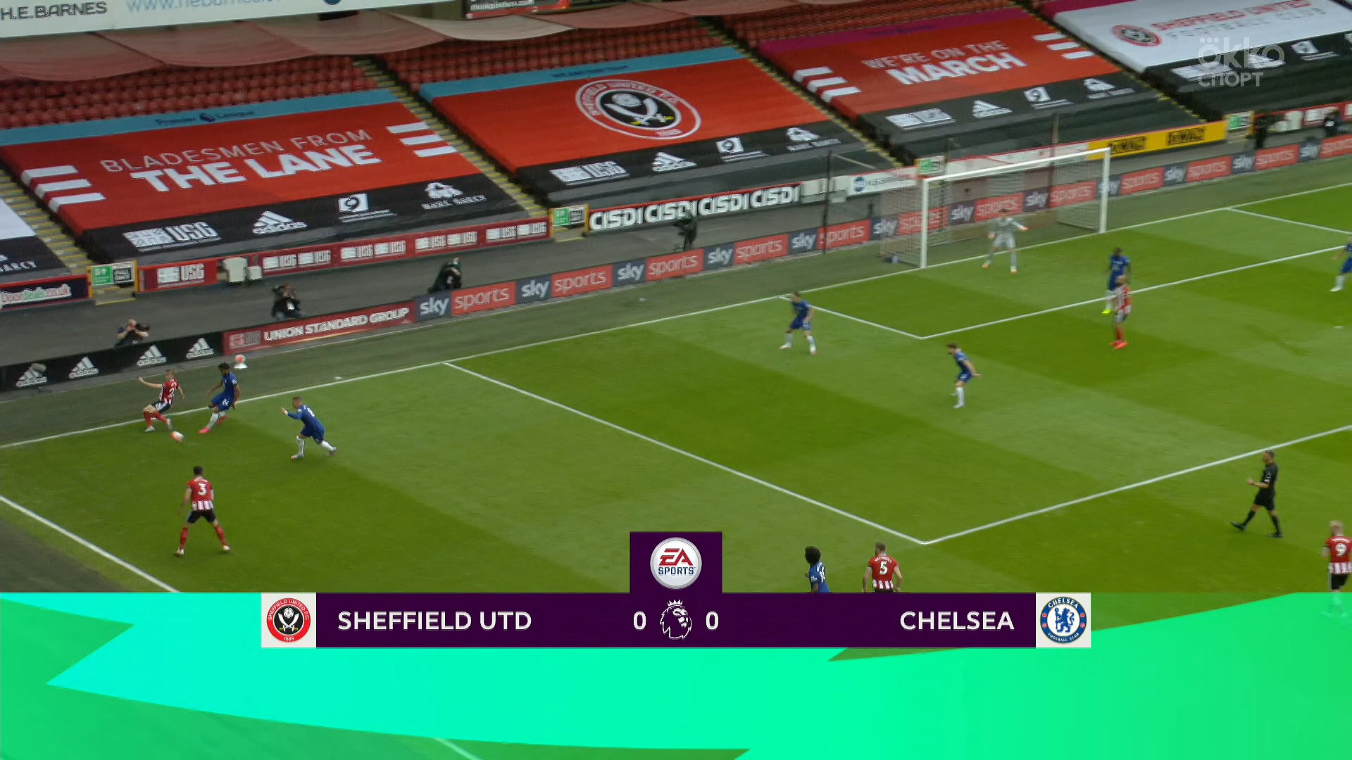 Чемпионат Англии 2019-2020 35-й тур Шеффилд Юнайтед - Челси Okko Спорт.mkv_20200712_150432.416.jpg