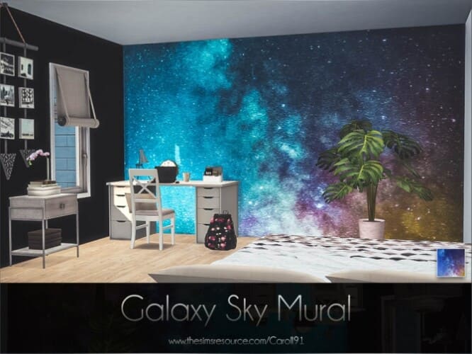 Обои Galaxy Sky Mural от Caroll91  для Симс 4
