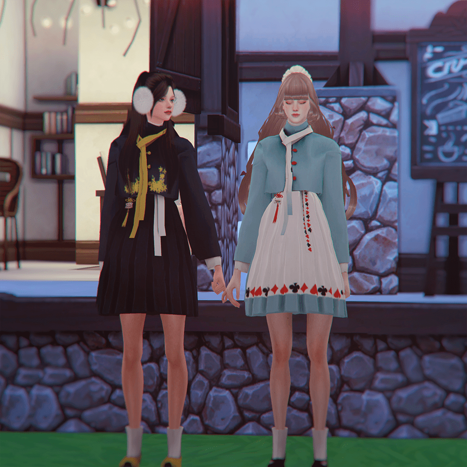 Ханбок Fusion Hanbok Ver 2 от shendori для Симс 4