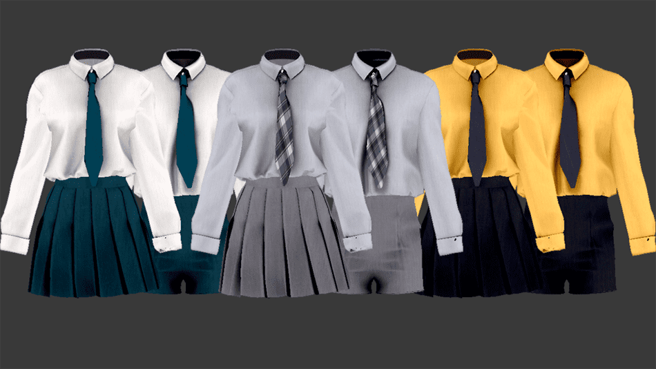 Школьная форма School Uniform Set от shendori для  Симс 4
