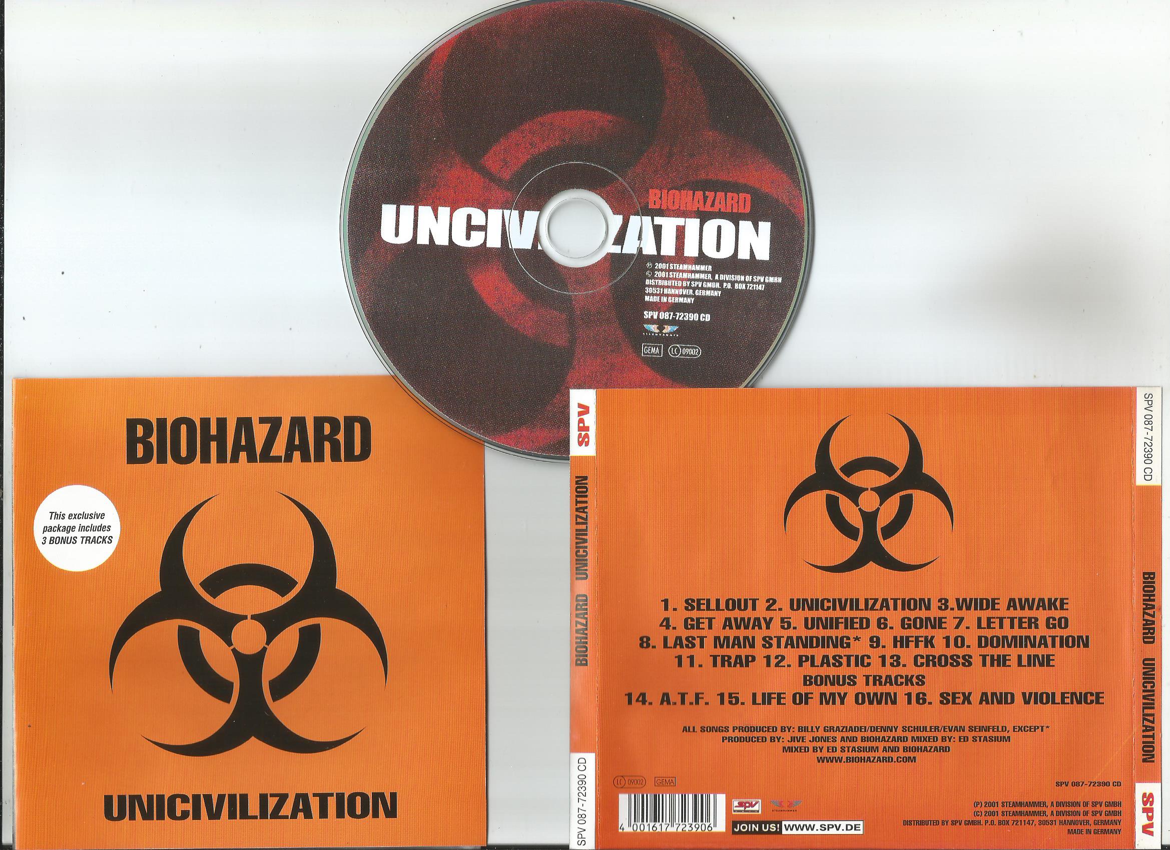 biohazard uncivilization +3bonus tracks