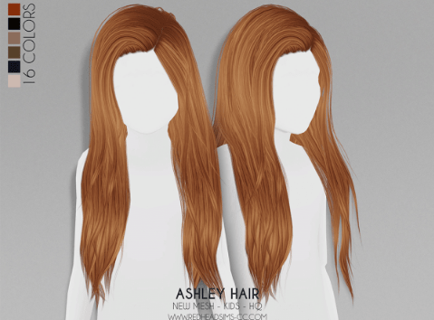 Прическа ASHLEY HAIR от RedHeadSims для Симс 4