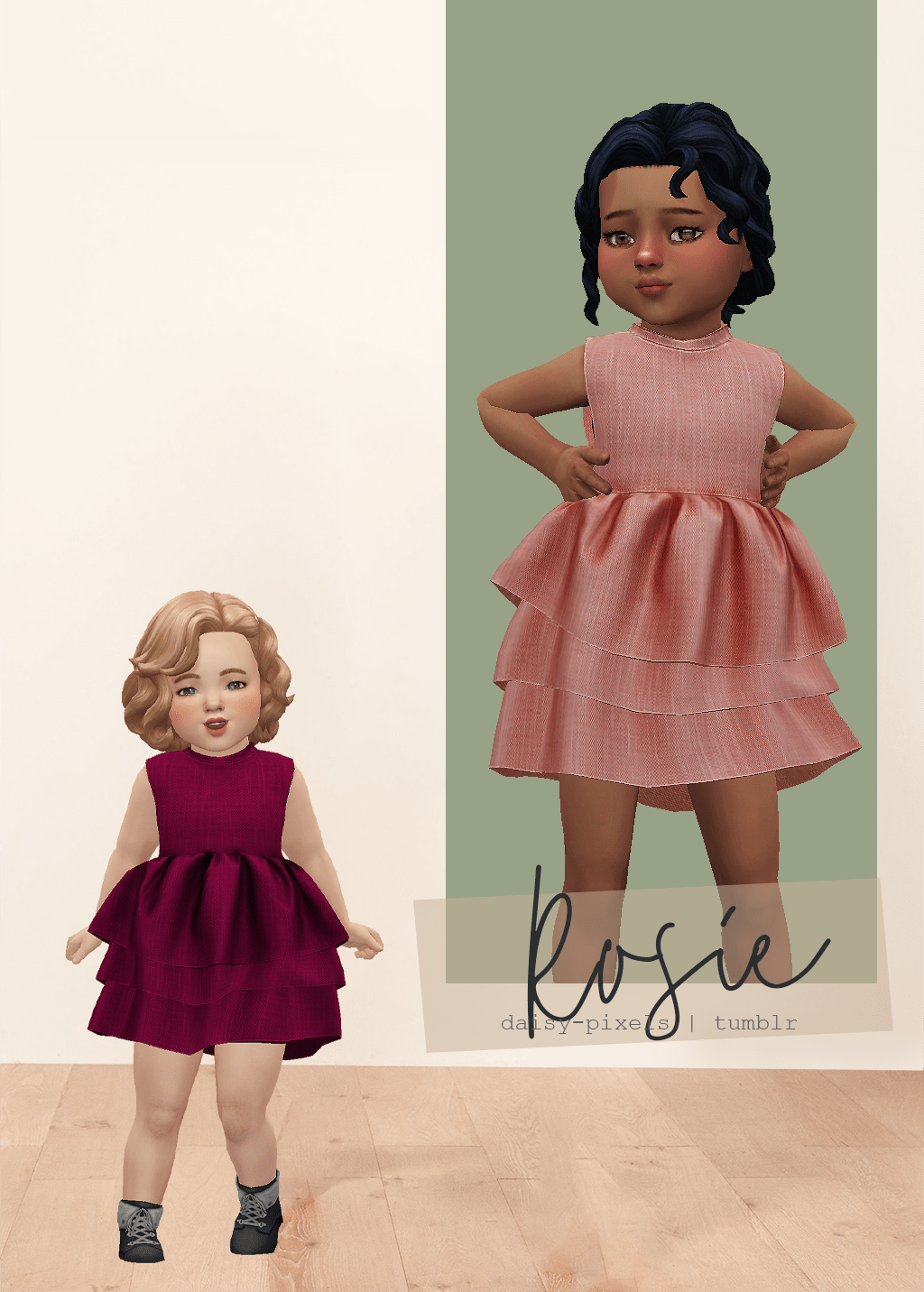 Платье Rosie Dress от daisypixels для Симс 4