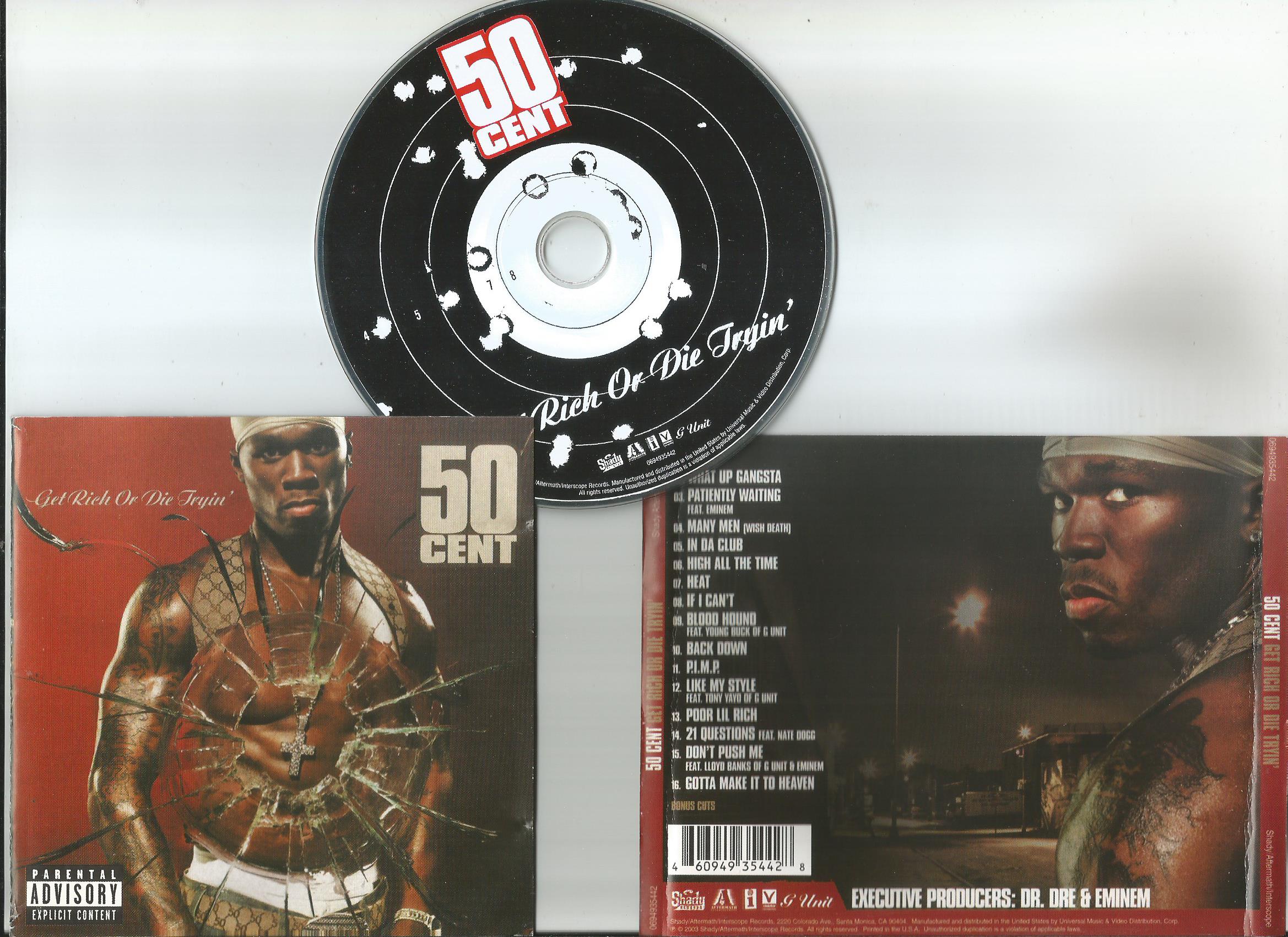 50 cent get rich or die tryin album artwork