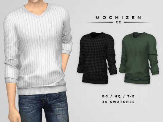 Свитер Weekend Sweater Male Vers от Mochizen CC для Симс 4