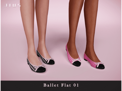 Женские балетки Ballet Flat 01 от Jius для Симс 4