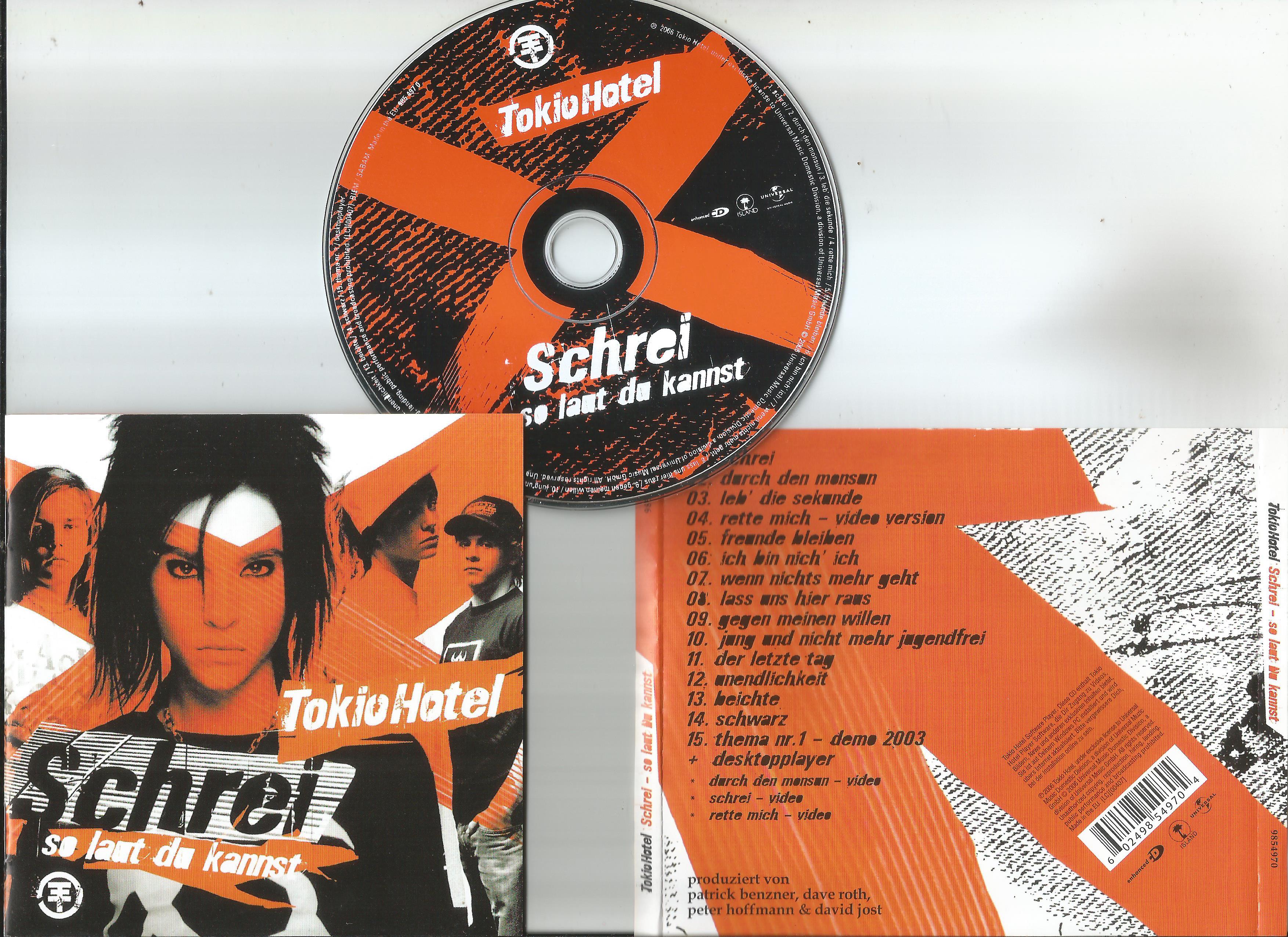 Album Schrei de Tokio Hotel sur CDandLP