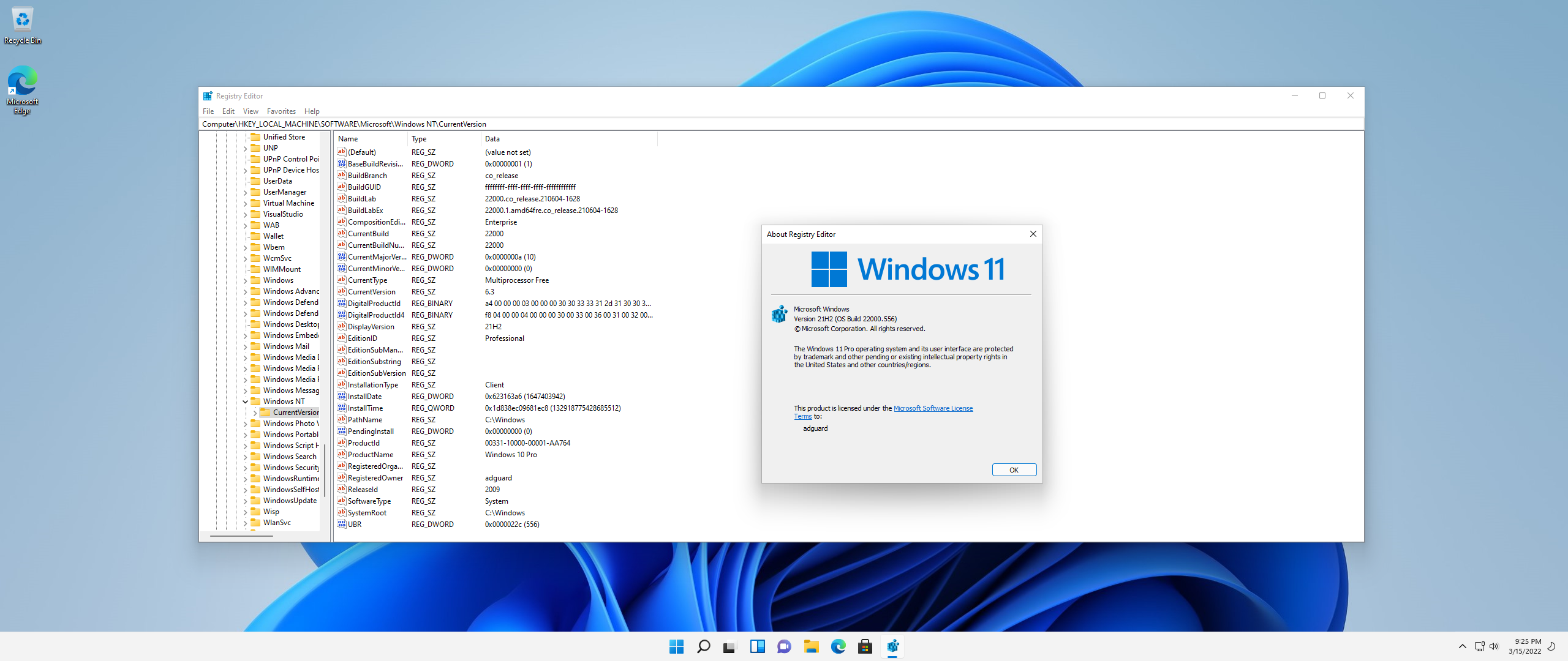 Microsoft Windows 11 [10.0.22000.556], Version 21H2 (Updated March 2022) - Оригинальные образы от Microsoft MSDN [En]