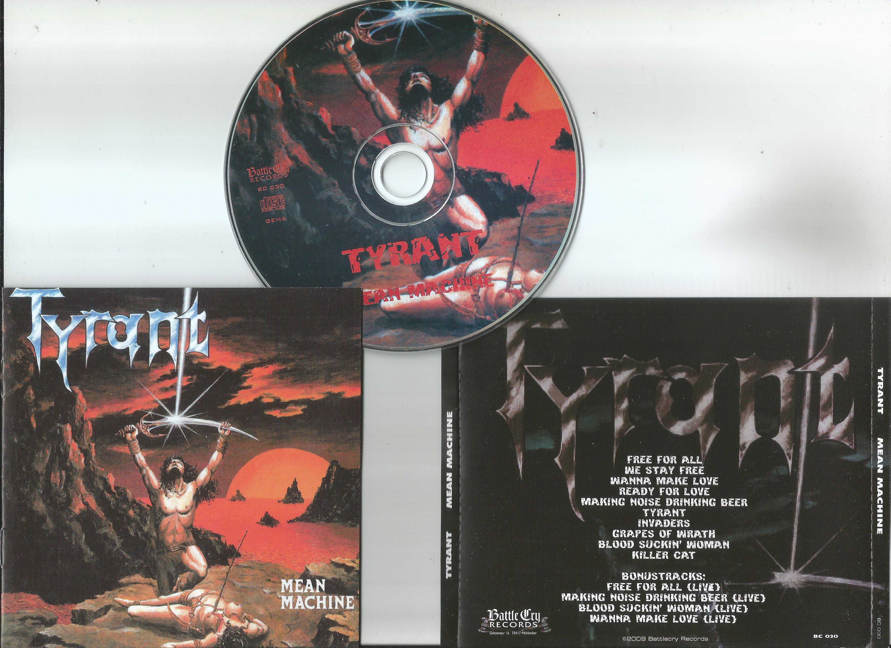 tyrant mean machine + 4live tracks (8page booklet with lyrics)