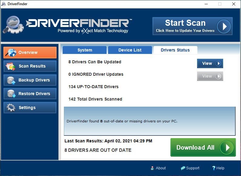 DriverFinder 5.0.0.0 405241026fd297c54ff8434610617eeb