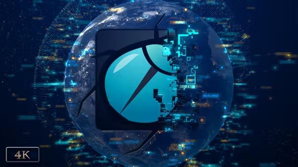 VideoHive   High Tech World Connection Logo Reveal 4K 25767395