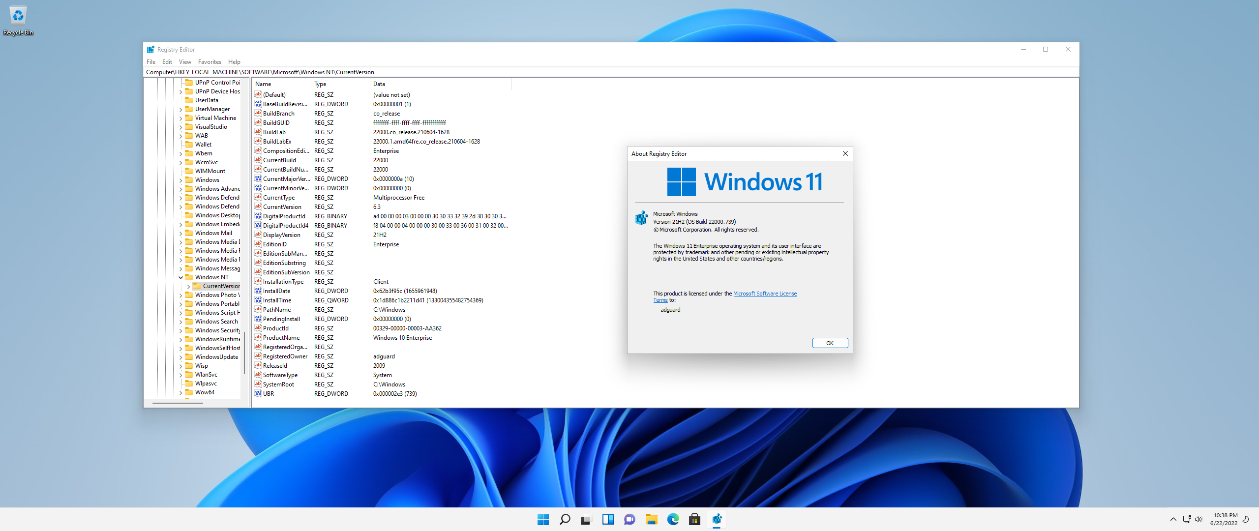 Microsoft Windows 11 [10.0.22000.739], Version 21H2 (Updated June 2022) - Оригинальные образы от Microsoft MSDN [En]