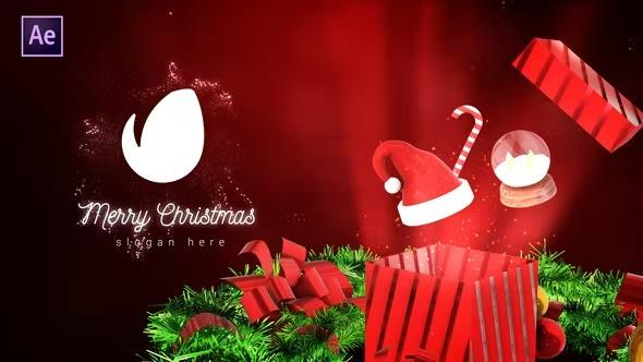 VideoHive - Christmas Gift Box Logo Reveal 42165047