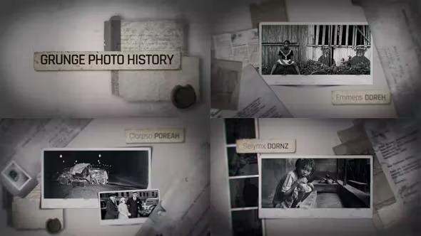 VideoHive - Grunge History Photo Slide 39659824