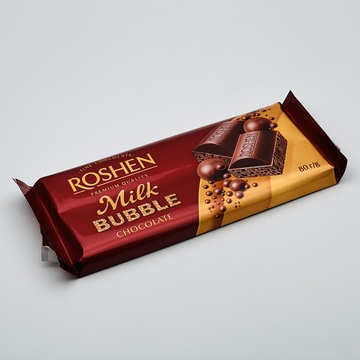 Roshen шоколад молочный пористый 80 г