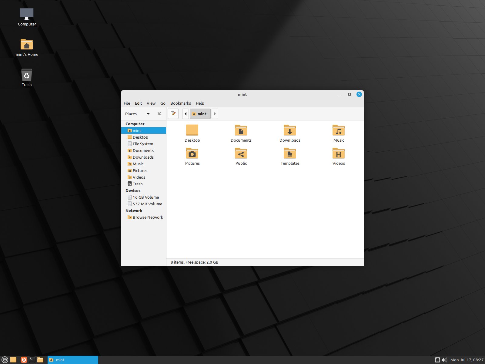 2. 1 вера. 1. Linux mint 20. 2.