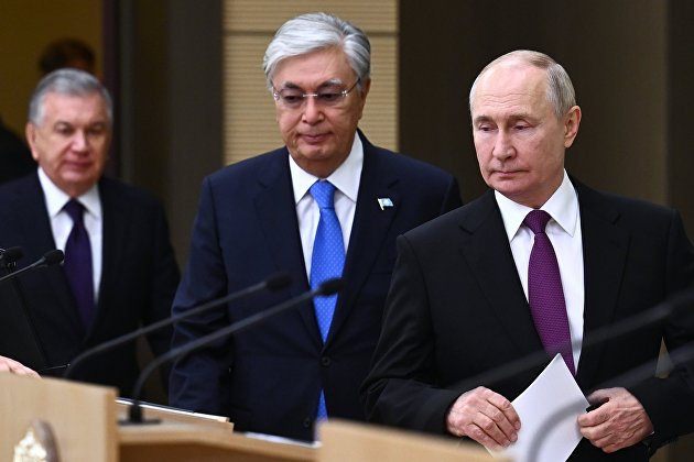 Путин, Токаев и Мирзиеев запустили поставки российского газа в Узбекистан