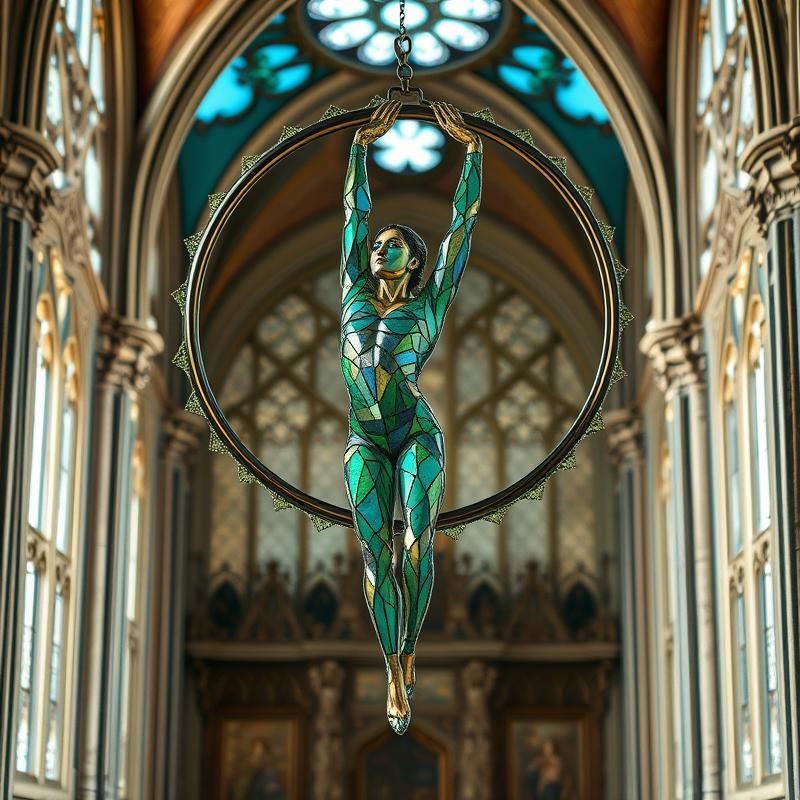stained glass style AI art