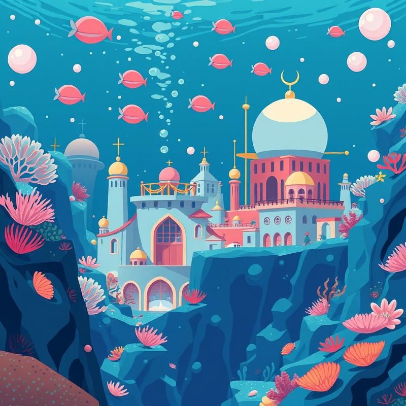flat design style AI art