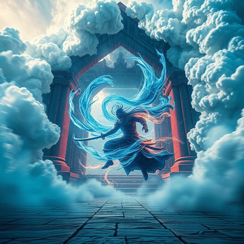 kinetic art style AI art