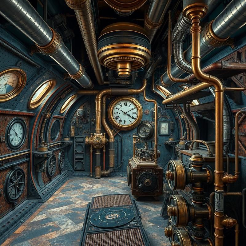 steampunk style AI art