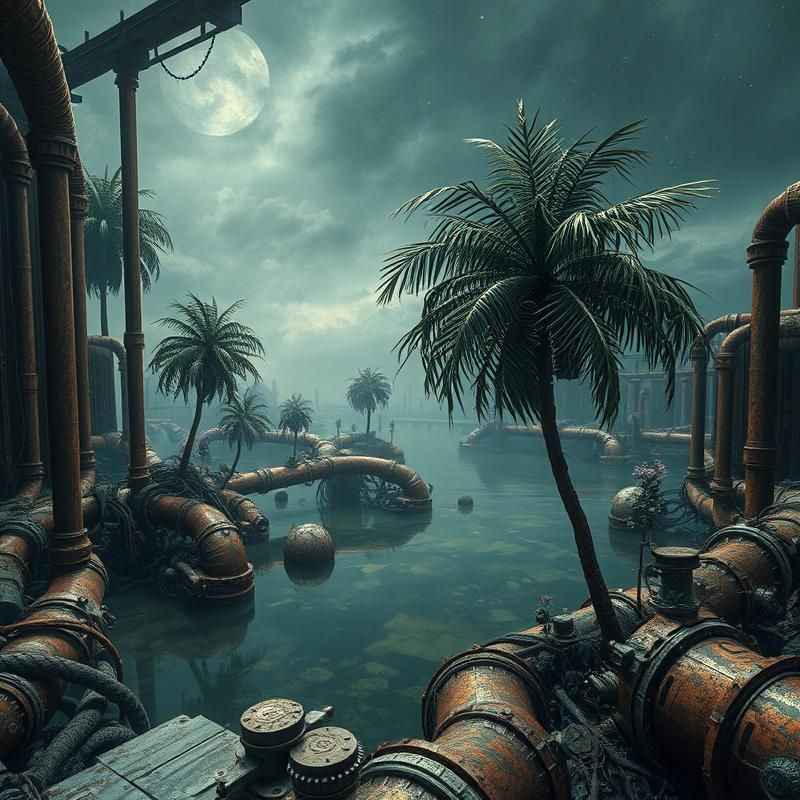 industrial style AI art