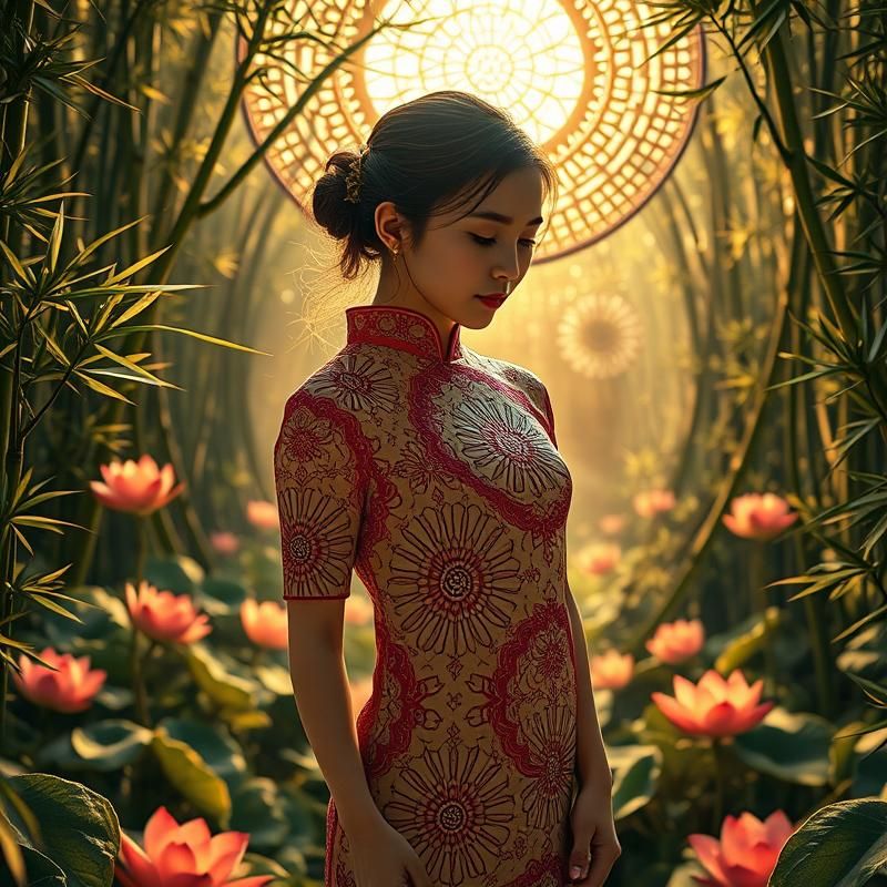 sacred geometry style AI art