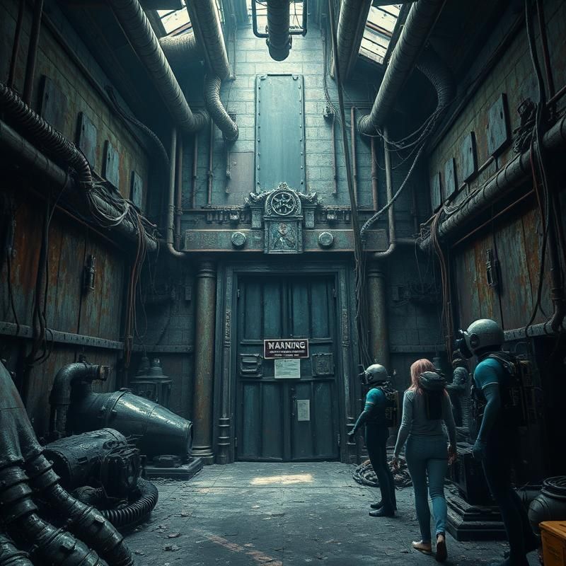industrial style AI art