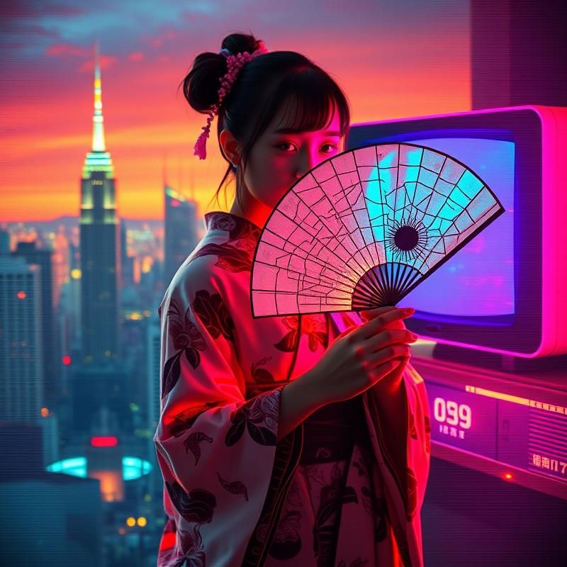 vaporwave style AI art