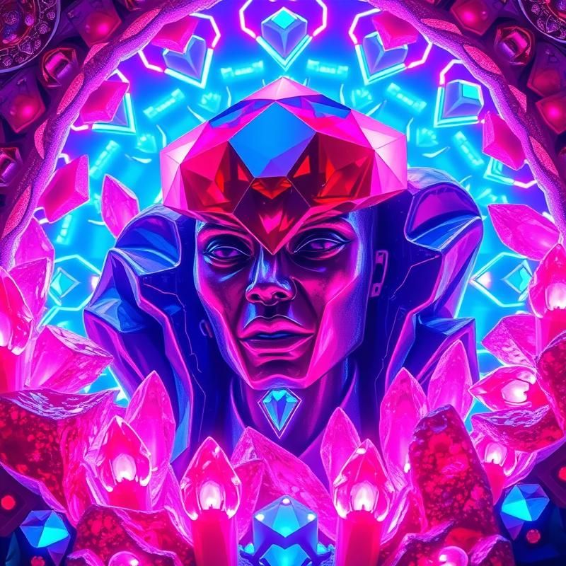 neon art style AI art