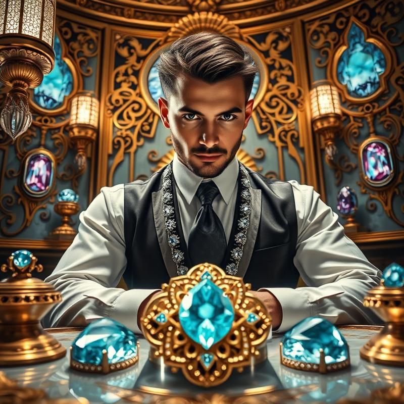 art deco style AI art