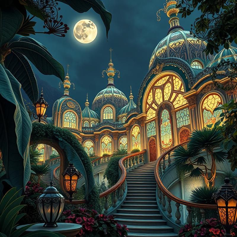 art nouveau style AI art