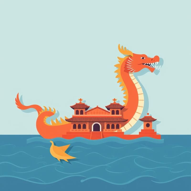 flat design style AI art