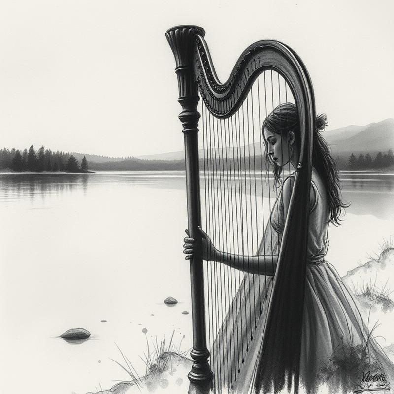 charcoal drawing style AI art